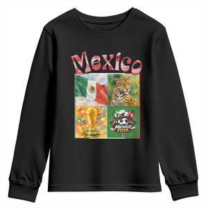 Mexico National Soccer Lover Youth Sweatshirt Patriotic Mexican Fan Gift TS12 Black Print Your Wear