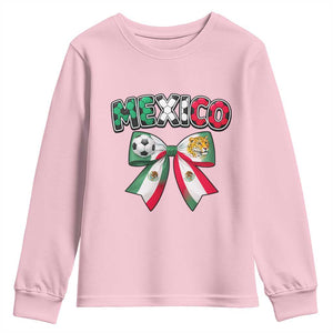 Mexico National Soccer Lover Youth Sweatshirt Soccer Pride Fan Gift TS12 Light Pink Print Your Wear