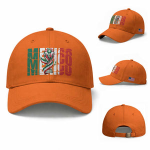 Mexico National Soccer Lover World Baseball Cap Football Fan Gift TS12 Baseball Cap Universal Fit Orange Print Your Wear