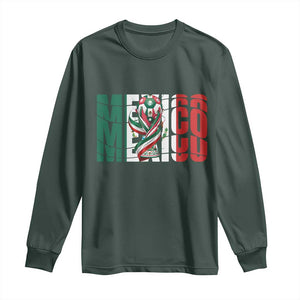 Mexico National Soccer Lover World Long Sleeve Shirt Football Fan Gift TS12 Dark Forest Green Print Your Wear