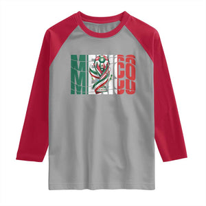 Mexico National Soccer Lover World Raglan Shirt Football Fan Gift TS12 Sport Gray Red Print Your Wear
