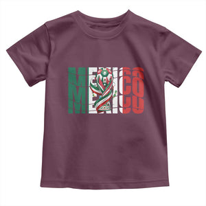 Mexico National Soccer Lover World Toddler T Shirt Football Fan Gift TS12 Maroon Print Your Wear
