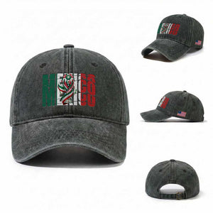 Mexico National Soccer Lover World Washed Cotton Baseball Cap Football Fan Gift TS12 Washed Cap Universal Fit Dark Green Print Your Wear