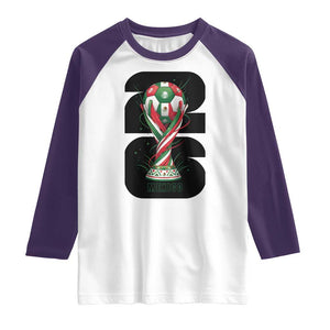 Proud Mexico National Soccer Lover Fan Gift Raglan Shirt TS12 White Purple Print Your Wear