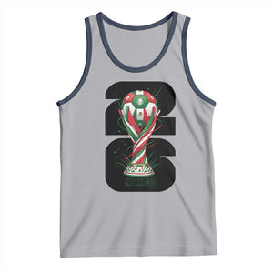 Proud Mexico National Soccer Lover Fan Gift Tank Top TS12 Athletic Heather Navy Print Your Wear