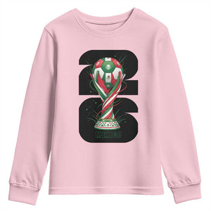 Proud Mexico National Soccer Lover Fan Gift Youth Sweatshirt TS12 Light Pink Print Your Wear
