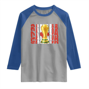 Proud Canada National Soccer Lover Fan Gift Raglan Shirt TS12 Sport Gray Royal Print Your Wear