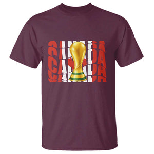 Proud Canada National Soccer Lover Fan Gift T Shirt TS12 Maroon Print Your Wear