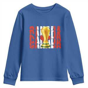 Proud Canada National Soccer Lover Fan Gift Youth Sweatshirt TS12 Royal Blue Print Your Wear