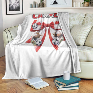 Proud Canadian National Soccer Lover Throw Blanket Football Fan Gift TS12 Print Your Wear