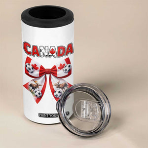 Proud Canadian National Soccer Lover 4 in 1 Can Cooler Tumbler Football Fan Gift TS12 Print Your Wear