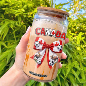Proud Canadian National Soccer Lover Glass Can Football Fan Gift TS12 White Print Your Wear