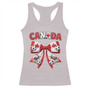 Proud Canadian National Soccer Lover Racerback Tank Top Football Fan Gift TS12 Ice Gray Print Your Wear