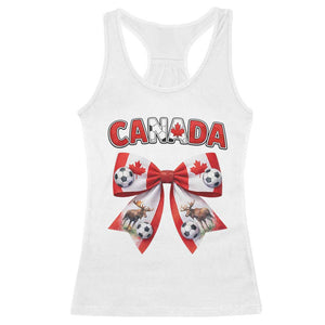 Proud Canadian National Soccer Lover Racerback Tank Top Football Fan Gift TS12 White Print Your Wear