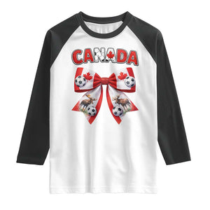 Proud Canadian National Soccer Lover Raglan Shirt Football Fan Gift TS12 White Black Print Your Wear