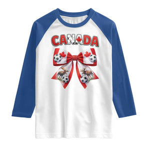 Proud Canadian National Soccer Lover Raglan Shirt Football Fan Gift TS12 White Royal Print Your Wear
