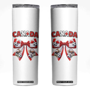 Proud Canadian National Soccer Lover Skinny Tumbler Football Fan Gift TS12 White Print Your Wear