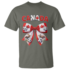 Proud Canadian National Soccer Lover T Shirt Football Fan Gift TS12 Military Green Print Your Wear