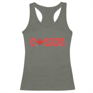 Canada National Soccer Lover Racerback Tank Top Proud Canadian Fan Gift TS12 Military Green Print Your Wear