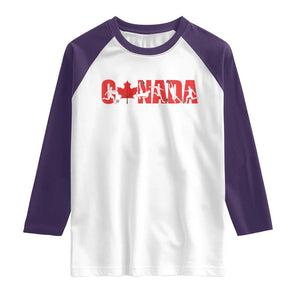 Canada National Soccer Lover Raglan Shirt Proud Canadian Fan Gift TS12 White Purple Print Your Wear