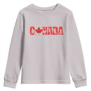 Canada National Soccer Lover Youth Sweatshirt Proud Canadian Fan Gift TS12 Ice Gray Print Your Wear