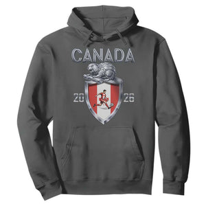Canada National Soccer Fan Hoodie Proud Canadian Gift TS12 Dark Heather Print Your Wear