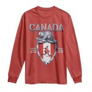 Canada National Soccer Fan Long Sleeve Shirt Proud Canadian Gift TS12 Red Print Your Wear