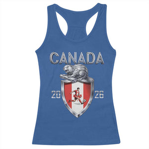 Canada National Soccer Fan Racerback Tank Top Proud Canadian Gift TS12 Royal Blue Print Your Wear