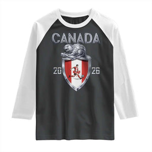 Canada National Soccer Fan Raglan Shirt Proud Canadian Gift TS12 Black White Print Your Wear