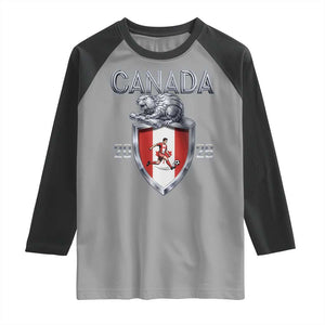Canada National Soccer Fan Raglan Shirt Proud Canadian Gift TS12 Sport Gray Black Print Your Wear