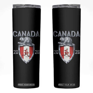 Canada National Soccer Fan Skinny Tumbler Proud Canadian Gift TS12 Black Print Your Wear