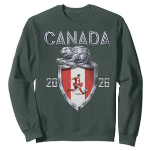 Canada National Soccer Fan Sweatshirt Proud Canadian Gift TS12 Dark Forest Green Print Your Wear
