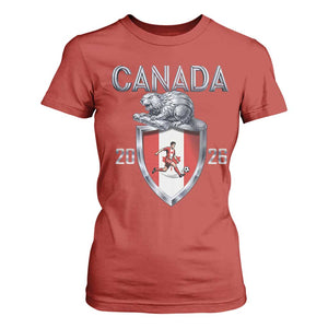 Canada National Soccer Fan T Shirt For Women Proud Canadian Gift TS12 Red Print Your Wear