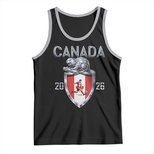 Canada National Soccer Fan Tank Top Proud Canadian Gift TS12 Black Athletic Heather Print Your Wear