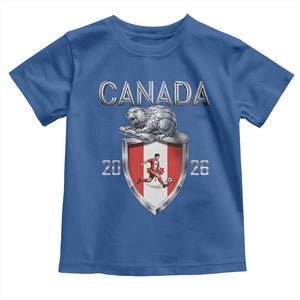 Canada National Soccer Fan Toddler T Shirt Proud Canadian Gift TS12 Royal Blue Print Your Wear