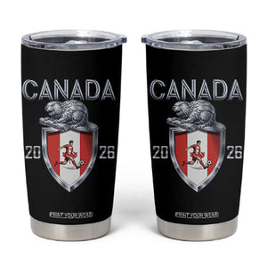 Canada National Soccer Fan Tumbler Cup Proud Canadian Gift TS12 Black Print Your Wear