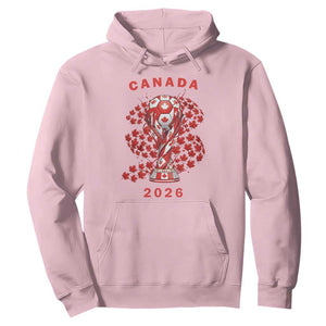Proud Canada National Soccer Fan 2026 Patriotic Gift Hoodie TS12 Light Pink Print Your Wear
