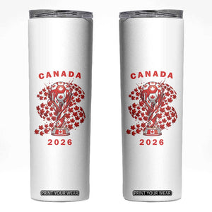 Proud Canada National Soccer Fan 2026 Patriotic Gift Skinny Tumbler TS12 White Print Your Wear
