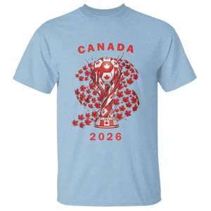Proud Canada National Soccer Fan 2026 T Shirt - Patriotic Canadian Football Gift Tee TS12 Light Blue Print Your Wear