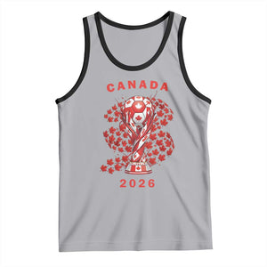 Proud Canada National Soccer Fan 2026 Patriotic Gift Tank Top TS12 Athletic Heather Black Print Your Wear