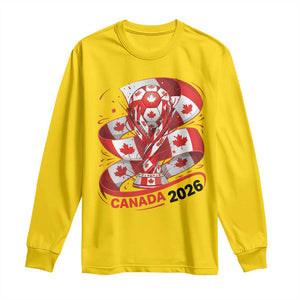 Canada Soccer Fan Long Sleeve Shirt International Football Lover Gift TS12 Daisy Print Your Wear