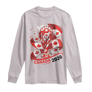 Canada Soccer Fan Long Sleeve Shirt International Football Lover Gift TS12 Ice Gray Print Your Wear