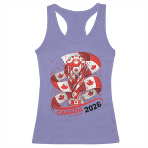 Canada Soccer Fan Racerback Tank Top International Football Lover Gift TS12 Violet Print Your Wear
