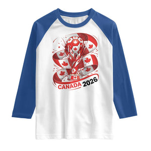 Canada Soccer Fan Raglan Shirt International Football Lover Gift TS12 White Royal Print Your Wear