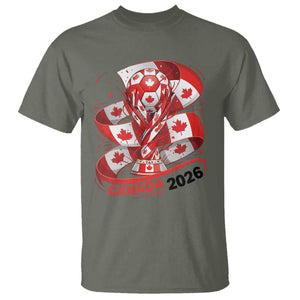 Canada Soccer Fan T Shirt International Football Lover Gift TS12 Military Green Print Your Wear