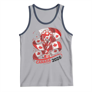 Canada Soccer Fan Tank Top International Football Lover Gift TS12 Athletic Heather Navy Print Your Wear