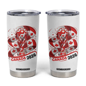 Canada Soccer Fan Tumbler Cup International Football Lover Gift TS12 White Print Your Wear
