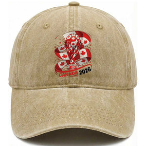 Canada Soccer Fan Washed Cotton Baseball Cap International Football Lover Gift TS12 Print Your Wear