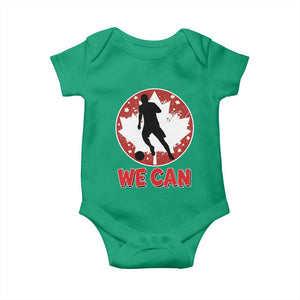 We Can Canada Soccer Baby Onesie Canadian Football Fan Pride TS12 Irish Green Print Your Wear