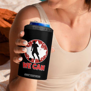 We Can Canada Soccer 4 in 1 Can Cooler Tumbler Canadian Football Fan Pride TS12 Print Your Wear